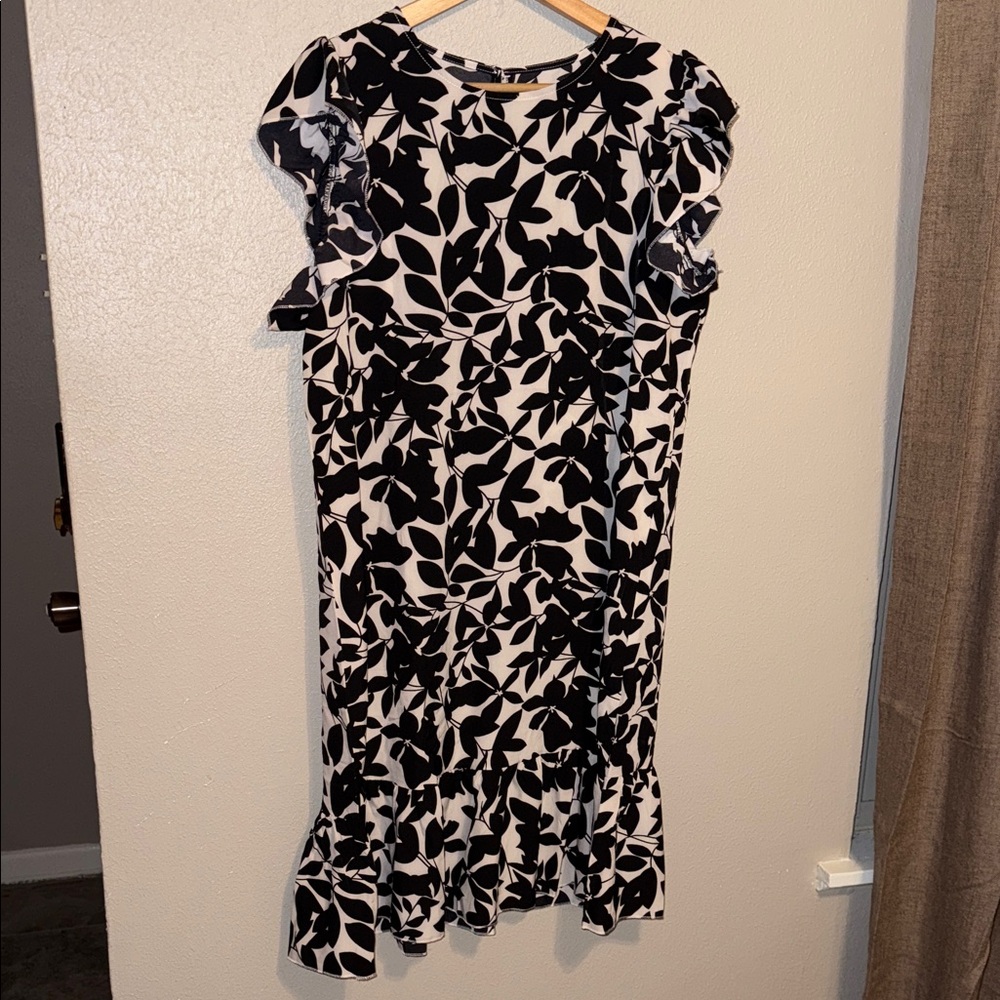 Black and White Floral Dress